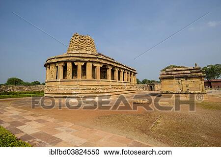 Stock Image - "The Durga Temple, a former Hindu temple, Aihole, Karnataka, India, Asia". Fotosearch