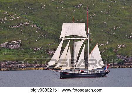 "The Dutch two-masted Topschoner Wylde Swan sailing on Loch Broom, Ullapool, Caithness, Sutherland and Ross, Scottish Highlands, Scotland, United Kingdom, Europe" View Large Photo Image Stock Image - "The Dutch two-masted Topschoner Wylde Swan sailing on Loch Broom, Ullapool, Caithness, Sutherland and Ross, Scottish Highlands, Scotland, United Kingdom, Europe". Fotosearch