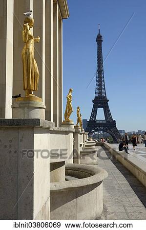 "The Eiffel Tower from the Place du Trocadero, Paris, Ile-de-France, France, Europe" View Large Photo Image Stock Photo - "The Eiffel Tower from the Place du Trocadero, Paris, Ile-de-France, France, Europe". Fotosearch