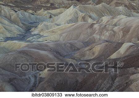 "The eroded badlands of Gower Gulch at dawn, Death Valley National Park, California, USA" View Large Photo Image Stock Image - "The eroded badlands of Gower Gulch at dawn, Death Valley National Park, California, USA". Fotosearch