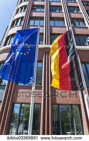 "The European flag and the flag of Germany flying in front of the building of the Friedrich-Ebert-Stiftung, Friedrich Ebert Foundation, Tiergarten, Berlin, Berlin, Germany, Europe" View Large Photo Image Stock Image - "The European flag and the flag of Germany flying in front of the building of the Friedrich-Ebert-Stiftung, Friedrich Ebert Foundation, Tiergarten, Berlin, Berlin, Germany, Europe". Fotosearch