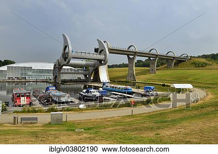 "The Falkirk Wheel, unique boat lift in the shape of a ferris wheel, connecting the Forth and Clyde Canal with the Union Canal, Falkirk, Central Scotland, United Kingdom, Europe" View Large Photo Image Stock Image - "The Falkirk Wheel, unique boat lift in the shape of a ferris wheel, connecting the Forth and Clyde Canal with the Union Canal, Falkirk, Central Scotland, United Kingdom, Europe". Fotosearch