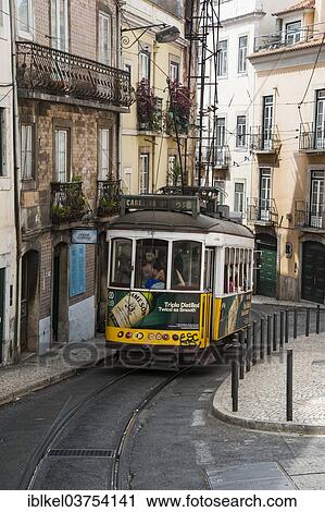 "The famous tram 28 travelling in the old quarter, historic centre, Bairro Alto, Lisbon, Lisbon District, Portugal, Europe" View Large Photo Image Stock Image - "The famous tram 28 travelling in the old quarter, historic centre, Bairro Alto, Lisbon, Lisbon District, Portugal, Europe". Fotosearch