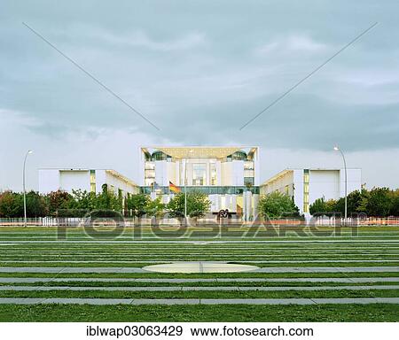 Stock Photo - "The Federal Chancellery, Bundeskanzleramt, Mitte, Berlin, Berlin, Germany, Europe". Fotosearch