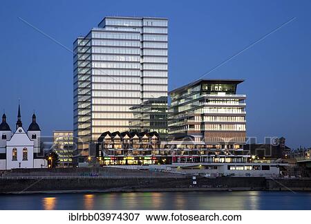 "The former Lufthansa high-rise building and Deutz Abbey, former St. Heribert monastery, on the east bank of the Rhine in Deutz, Cologne, North Rhine-Westphalia, Germany, Europe" View Large Photo Image Stock Photo - "The former Lufthansa high-rise building and Deutz Abbey, former St. Heribert monastery, on the east bank of the Rhine in Deutz, Cologne, North Rhine-Westphalia, Germany, Europe". Fotosearch
