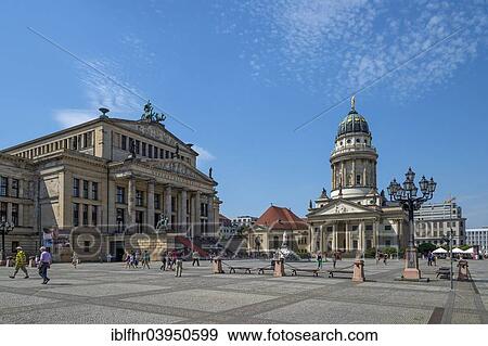 "The French Cathedral and the Berlin Schauspielhaus on Gendarmenmarkt square, Berlin, Germany, Europe" View Large Photo Image Stock Photo - "The French Cathedral and the Berlin Schauspielhaus on Gendarmenmarkt square, Berlin, Germany, Europe". Fotosearch