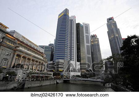 "The Fullerton Hotel on Singapore River with Skyscrapers of the Financial District, Central Area, Central Business District, Singapore, Asia" View Large Photo Image Stock Image - "The Fullerton Hotel on Singapore River with Skyscrapers of the Financial District, Central Area, Central Business District, Singapore, Asia". Fotosearch