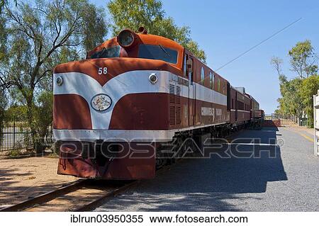 "The Ghan in the Old Ghan Heritage Railway and Museum, Alice Springs, Northern Territory, Australia, Oceania" View Large Photo Image Stock Photography - "The Ghan in the Old Ghan Heritage Railway and Museum, Alice Springs, Northern Territory, Australia, Oceania". Fotosearch