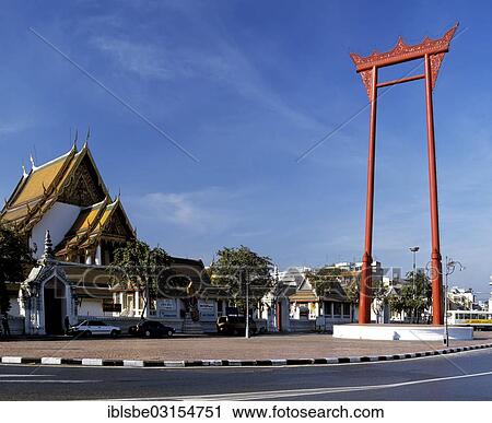 "The Giant Swing in front of Wat Suthat, Bangkok, Central Thailand, Thailand, Asia" View Large Photo Image Stock Image - "The Giant Swing in front of Wat Suthat, Bangkok, Central Thailand, Thailand, Asia". Fotosearch
