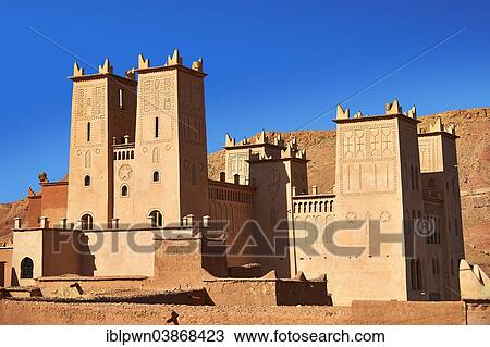 Stock Image - "The Glaoui Kasbah's, Ounilla valley, Tamedaght, Morocco, Africa". Fotosearch