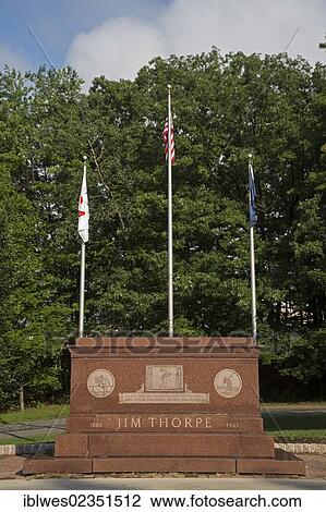 "The grave of Jim Thorpe, a Native American athlete and star of the 1912 Olympics; after Thorpe's death in 1953, the town of Mauch Chunk renamed itself Jim Thorpe, Jim Thorpe, Pennsylvania, USA" View Large Photo Image Stock Image - "The grave of Jim Thorpe, a Native American athlete and star of the 1912 Olympics; after Thorpe's death in 1953, the town of Mauch Chunk renamed itself Jim Thorpe, Jim Thorpe, Pennsylvania, USA". Fotosearch