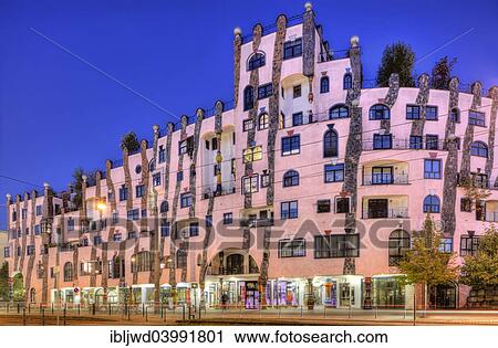 Stock Image - "The Green Citadel von Hundertwasser, Magdeburg, Saxony Anhalt, Germany, Europe". Fotosearch