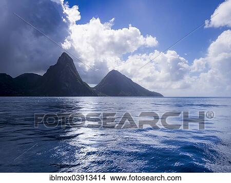 "The Gros Piton and Petit Piton volcanoes, volcanic cores, Pitons Management Area, Saint Lucia, Windward Islands, Lesser Antilles, Saint Lucia, North America" View Large Photo Image Picture - "The Gros Piton and Petit Piton volcanoes, volcanic cores, Pitons Management Area, Saint Lucia, Windward Islands, Lesser Antilles, Saint Lucia, North America". Fotosearch