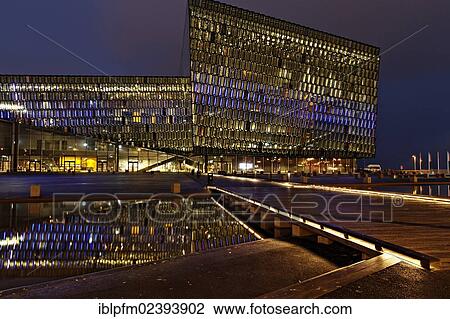 "The Harpa concert hall at night, Reykjavik, Iceland, Europe" View Large Photo Image Stock Image - "The Harpa concert hall at night, Reykjavik, Iceland, Europe". Fotosearch