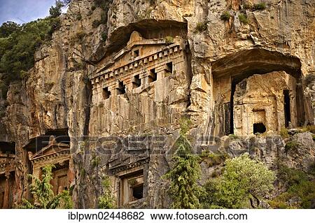 "The Hellenistic temple fronted Tombs of Kaunos, just outside the archaeological site of Kounos, Turkey, Asia" View Large Photo Image Stock Image - "The Hellenistic temple fronted Tombs of Kaunos, just outside the archaeological site of Kounos, Turkey, Asia". Fotosearch