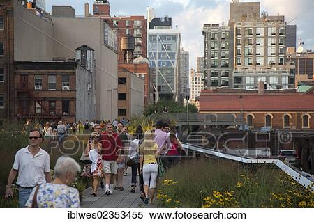 "The High Line, an abandoned elevated railroad turned into a linear urban park, New York, New York, USA" View Large Photo Image Stock Photography - "The High Line, an abandoned elevated railroad turned into a linear urban park, New York, New York, USA". Fotosearch