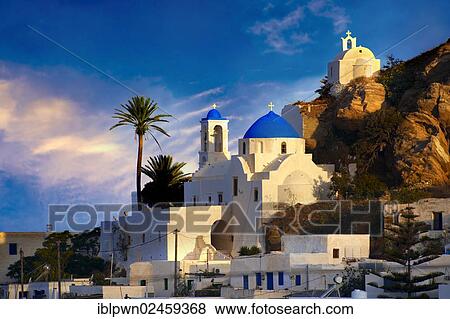 "The hill city of Chora, Ios, Greece, Cyclades Island, Greece, Europe" View Large Photo Image Stock Photo - "The hill city of Chora, Ios, Greece, Cyclades Island, Greece, Europe". Fotosearch