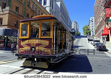 "The historic cable car on California Street, San Francisco, California, USA" View Large Photo Image Stock Image - "The historic cable car on California Street, San Francisco, California, USA". Fotosearch