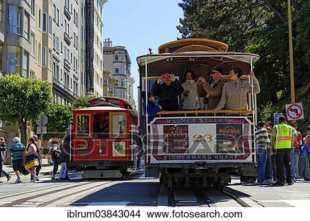 "The historic cable car on Hyde Street, San Francisco, California, USA" View Large Photo Image Picture - "The historic cable car on Hyde Street, San Francisco, California, USA". Fotosearch