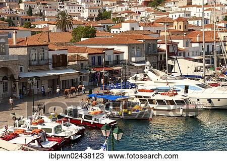 "The historic port of Hydra, Saronic Islands, Greece, Europe" View Large Photo Image Stock Image - "The historic port of Hydra, Saronic Islands, Greece, Europe". Fotosearch