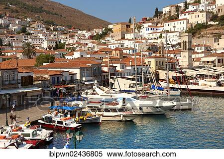 "The historic port of Hydra, Saronic Islands, Greece, Europe" View Large Photo Image Stock Photography - "The historic port of Hydra, Saronic Islands, Greece, Europe". Fotosearch