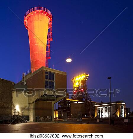 "The illuminated Consol cultural centre with the Consol Theatre in the grounds of the former Consolidation Colliery, at dusk, Gelsenkirchen, North Rhine-Westphalia, Germany, Europe" View Large Photo Image Stock Image - "The illuminated Consol cultural centre with the Consol Theatre in the grounds of the former Consolidation Colliery, at dusk, Gelsenkirchen, North Rhine-Westphalia, Germany, Europe". Fotosearch