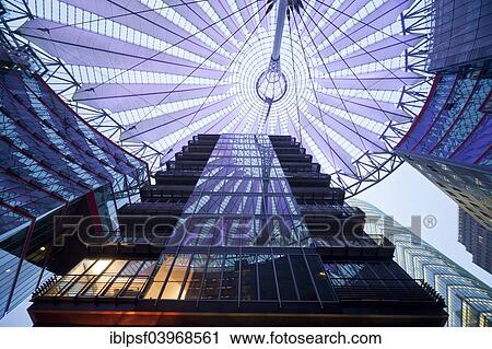 "The illuminated dome of the Sony Center, Potsdamer Platz, Berlin, Germany, Europe" View Large Photo Image Stock Image - "The illuminated dome of the Sony Center, Potsdamer Platz, Berlin, Germany, Europe". Fotosearch