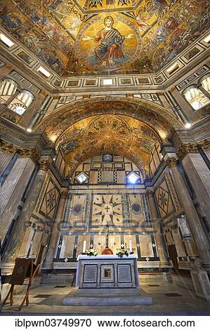"The interior of the Baptistry of Florence Cathedral with the altar and medieval ceiling mosaics, Florence, Tuscany, Italy, Europe" View Large Photo Image Stock Image - "The interior of the Baptistry of Florence Cathedral with the altar and medieval ceiling mosaics, Florence, Tuscany, Italy, Europe". Fotosearch