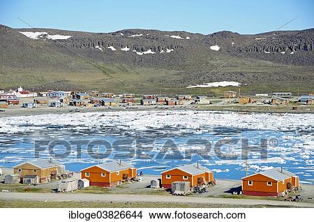 "The Inuit village of Ulukhaktok with ice floes in the Beaufort Sea, Arctic Ocean, Victoria Island, formerly Holman Island, Northwest Territories, Canada, North America" View Large Photo Image Picture - "The Inuit village of Ulukhaktok with ice floes in the Beaufort Sea, Arctic Ocean, Victoria Island, formerly Holman Island, Northwest Territories, Canada, North America". Fotosearch