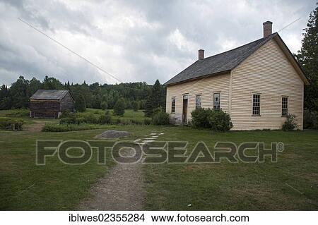 Picture - "The John Brown Farm State Historic Site, including the farmhouse, barn and surrounding land, Lake Placid, New York, USA". Fotosearch