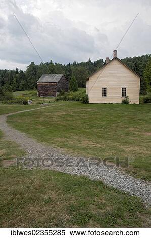 Stock Photography - "The John Brown Farm State Historic Site, including the farmhouse, barn and surrounding land, Lake Placid, New York, USA". Fotosearch