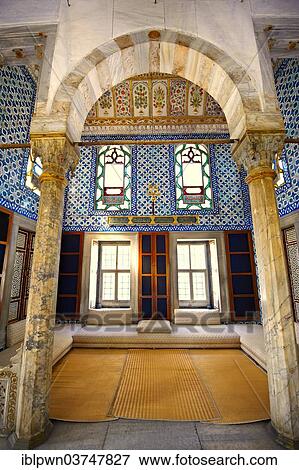 "The Library of Sultan Ahmed III, the walls above the windows are decorated with 16th and 17th century Iznik tiles, Topkapi Palace, Istanbul, Turkey, Asia" View Large Photo Image Stock Photo - "The Library of Sultan Ahmed III, the walls above the windows are decorated with 16th and 17th century Iznik tiles, Topkapi Palace, Istanbul, Turkey, Asia". Fotosearch