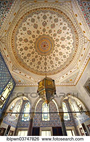 "The Library of Sultan Ahmed III, the walls above the windows are decorated with 16th and 17th century Iznik tiles, Topkapi Palace, Istanbul, Turkey, Asia" View Large Photo Image Stock Photograph - "The Library of Sultan Ahmed III, the walls above the windows are decorated with 16th and 17th century Iznik tiles, Topkapi Palace, Istanbul, Turkey, Asia". Fotosearch