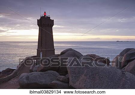 "The Lighthouse of Men Ruz, Ploumanach, Cote de Granit Rose, Cotes d’Armor, Brittany, France, Europe" View Large Photo Image Picture - "The Lighthouse of Men Ruz, Ploumanach, Cote de Granit Rose, Cotes d’Armor, Brittany, France, Europe". Fotosearch
