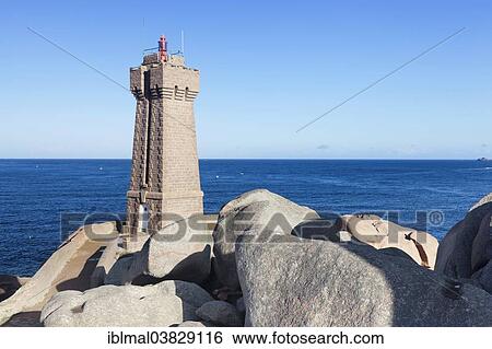 "The Lighthouse of Men Ruz, Ploumanach, Cote de Granit Rose, Cotes d’Armor, Brittany, France, Europe" View Large Photo Image Stock Photograph - "The Lighthouse of Men Ruz, Ploumanach, Cote de Granit Rose, Cotes d’Armor, Brittany, France, Europe". Fotosearch