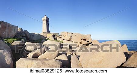 "The Lighthouse of Men Ruz, Ploumanach, Cote de Granit Rose, Cotes d’Armor, Brittany, France, Europe" View Large Photo Image Stock Photography - "The Lighthouse of Men Ruz, Ploumanach, Cote de Granit Rose, Cotes d’Armor, Brittany, France, Europe". Fotosearch