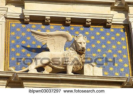 "The Lion of St Mark, renaissance clock tower of Torre dell' Orologio, Saint Mark's Square, Venice, Veneto Region, Italy, Europe" View Large Photo Image Stock Photo - "The Lion of St Mark, renaissance clock tower of Torre dell' Orologio, Saint Mark's Square, Venice, Veneto Region, Italy, Europe". Fotosearch