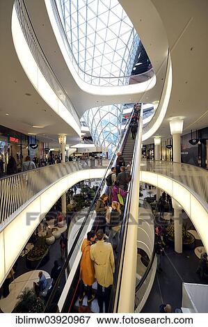 "The longest unsupported escalator in Europe, MyZeil shopping mall, architect Massimiliano Fuksas, Palais Quartier, Frankfurt am Main, Hesse, Germany, Europe" View Large Photo Image Stock Photo - "The longest unsupported escalator in Europe, MyZeil shopping mall, architect Massimiliano Fuksas, Palais Quartier, Frankfurt am Main, Hesse, Germany, Europe". Fotosearch
