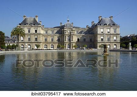 Stock Photo - "The Luxembourg Palace in the Jardin du Luxembourg, Paris, Ile-de-France, France, Europe". Fotosearch