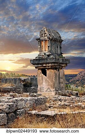 "The Lycian """"Harpy Tomb"""", a marble pillar tomb from 480-470 B. C., Xanthos archaeological site, UNESCO World Heritage, Turkey, Asia" View Large Photo Image Stock Image - "The Lycian """"Harpy Tomb"""", a marble pillar tomb from 480-470 B. C., Xanthos archaeological site, UNESCO World Heritage, Turkey, Asia". Fotosearch