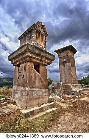 "The Lycian """"Harpy Tomb"""", a marble pillar tomb from 480 - 470 B. C., archaeological site of Xanthos, UNESCO World Heritage Site, Turkey, Asia" View Large Photo Image Stock Photo - "The Lycian """"Harpy Tomb"""", a marble pillar tomb from 480 - 470 B. C., archaeological site of Xanthos, UNESCO World Heritage Site, Turkey, Asia". Fotosearch