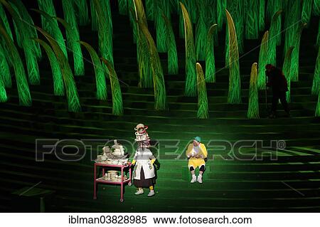 Stock Photography - "The """"Magic Flute"""" by Wolfgang Amadeus Mozart, opera performance on a floating stage on the shore of Lake Constance, Bregenzer Festspiele, Bregenz Festival, 2013, Bregenz, Vorarlberg, Austria, Europe". Fotosearch