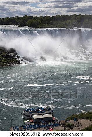"The Maid of the Mist carries tourists to the edge of the falls, Niagara Falls, Ontario, Canada, North America" View Large Photo Image Stock Image - "The Maid of the Mist carries tourists to the edge of the falls, Niagara Falls, Ontario, Canada, North America". Fotosearch