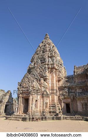 Stock Image - "The main tower of Prasat Hin Phanom Rung temple, Phanom Rung historical park, Buriram province, Thailand, Asia". Fotosearch