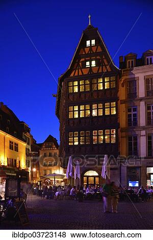 "The Maison Kammerzell, the oldest building in town, at dusk, Strasbourg, Departement Bas-Rhin, Alsace, France, Europe" View Large Photo Image Stock Photo - "The Maison Kammerzell, the oldest building in town, at dusk, Strasbourg, Departement Bas-Rhin, Alsace, France, Europe". Fotosearch