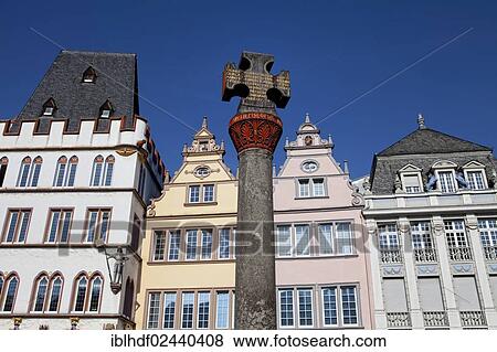 "The medieval cross on Hauptmarkt square, Steipe, Trier, Rhineland-Palatinate, Germany, Europe" View Large Photo Image Stock Photo - "The medieval cross on Hauptmarkt square, Steipe, Trier, Rhineland-Palatinate, Germany, Europe". Fotosearch