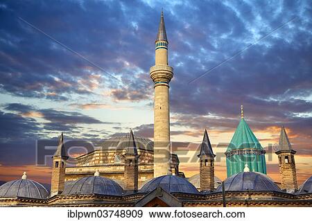 "The Mevlana Museum with the green dome of the mausoleum, Konya, Central Anatolia, Turkey, Asia" View Large Photo Image Stock Photo - "The Mevlana Museum with the green dome of the mausoleum, Konya, Central Anatolia, Turkey, Asia". Fotosearch