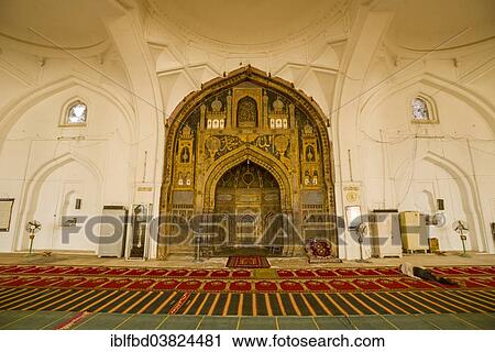 Stock Image - "The mihrab of the Jama Masjid, Bijapur, Karnataka, India, Asia". Fotosearch