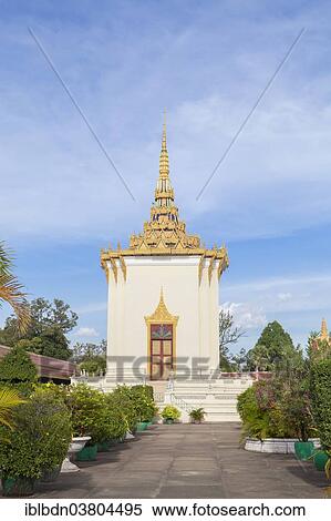 Stock Photography - "The Mondap or library, part of the Royal Palace complex, Phnom Penh, Cambodia, Asia". Fotosearch