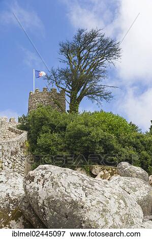 "The Moorish Castle, Castle of the Moors, Castelo dos Mouros, Grande Lisboa, Lisbon Region, Portugal, Europe" View Large Photo Image Stock Photo - "The Moorish Castle, Castle of the Moors, Castelo dos Mouros, Grande Lisboa, Lisbon Region, Portugal, Europe". Fotosearch